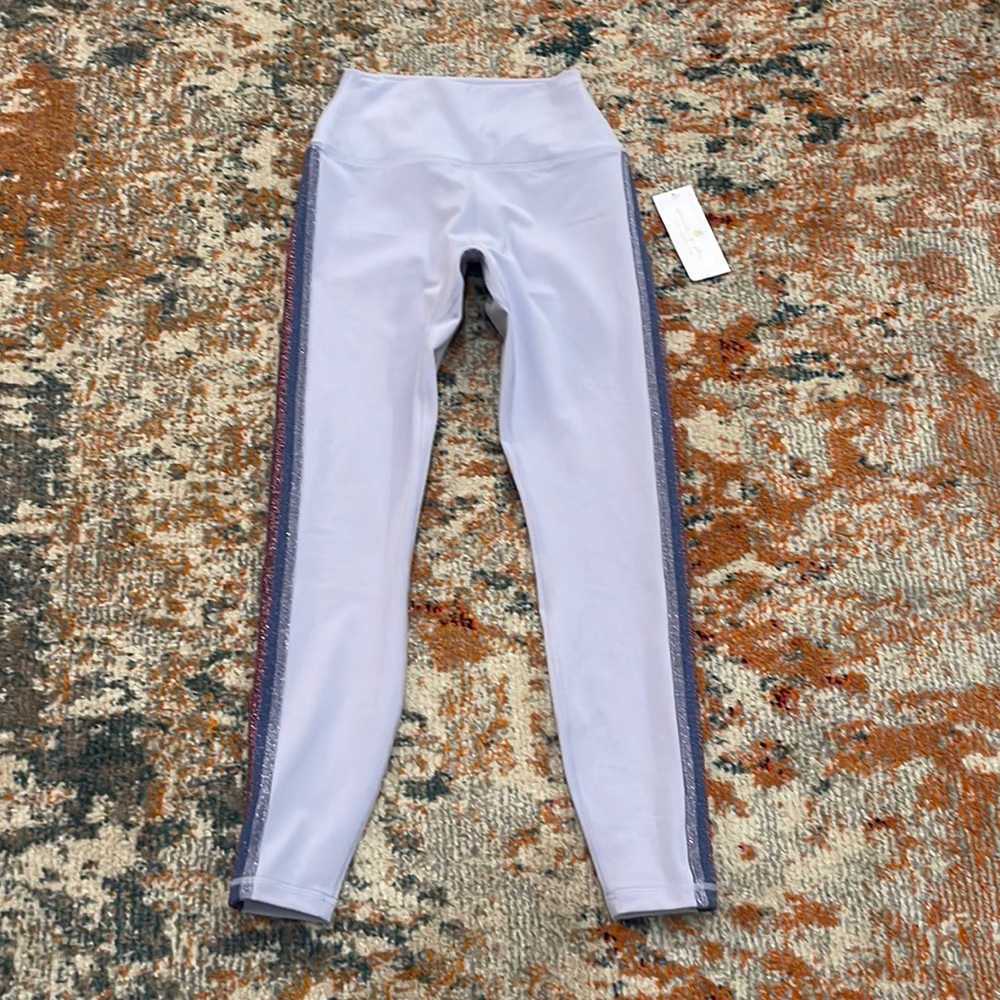 Spiritual Gangster White and Gray Leggings